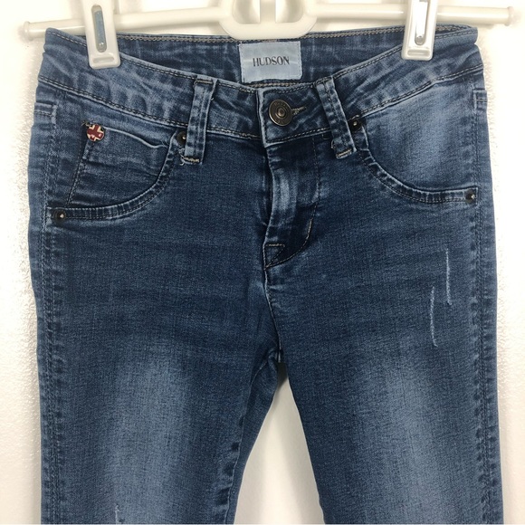 Hudson Distressed Skinny Jeans Girls Size 10 - Picture 8 of 9